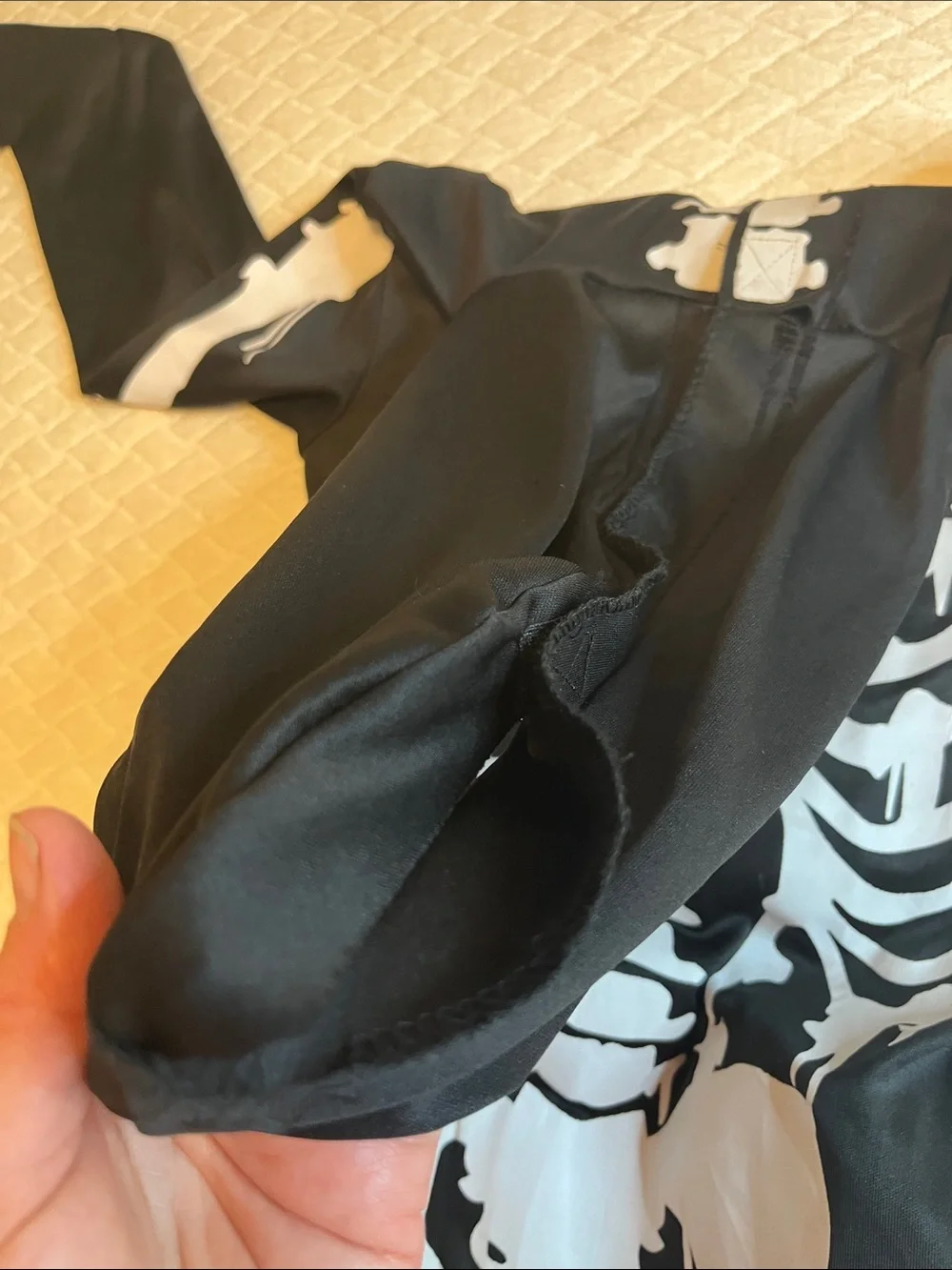 Target Black and White Skeleton Hooded Kids Costume, kids S - Picture 5 of 6